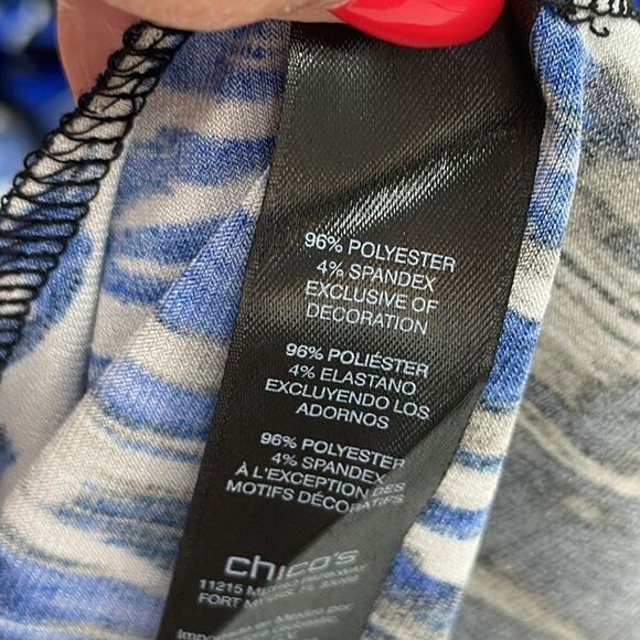 Chico’s Travelers Tunic Size 1 (8) Top Medium NWOT - Picture 13 of 16